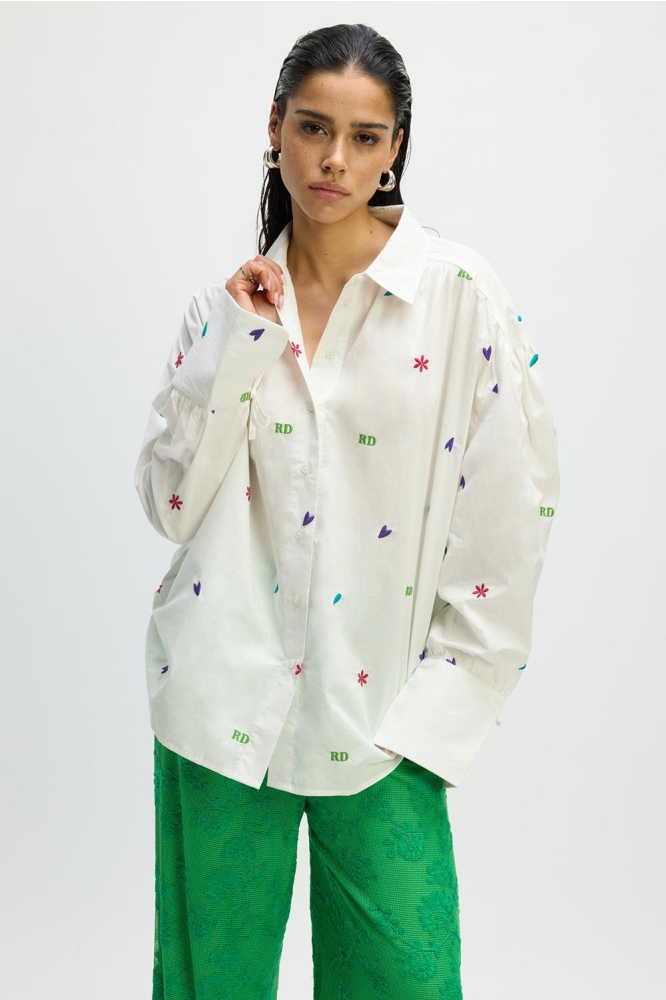 WOVEN PRINTED BLOUSE LARA R2503943665 002 OFF WHITE